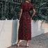 Women's V-Neck Floral Maxi Dress - ROUTINE FASHION